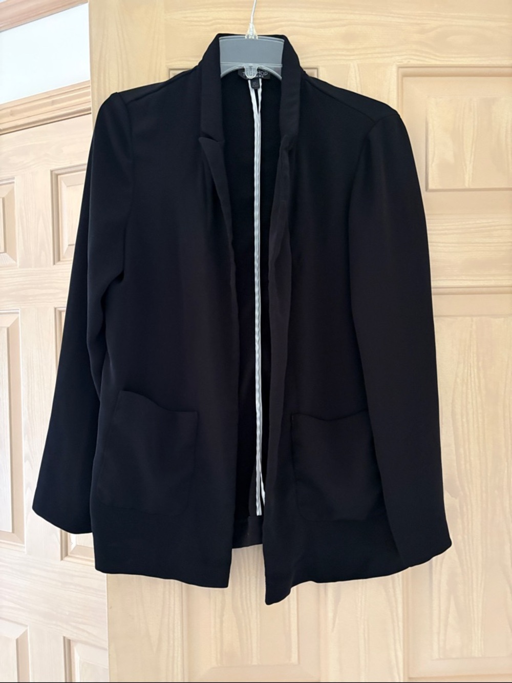 Black Women's Jacket - Classic Open Front